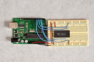 CD4067B attached to an Arduino microcontroller